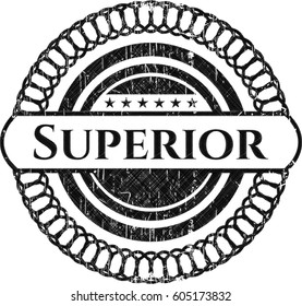 Vector illustration of Superior with chalkboard texture
