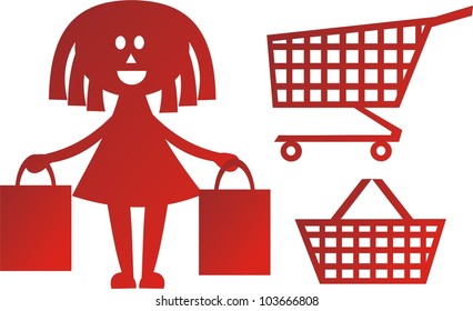 Vector illustration of supermarket