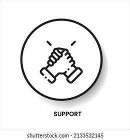 vector illustration of support icon illustrated on white background.