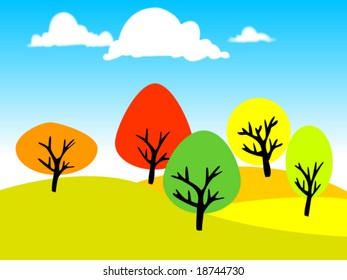 vector illustration supporting autumnal conception