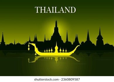 Vector illustration supporting tourism in Thailand.