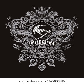 Vector illustration of surf and ornaments