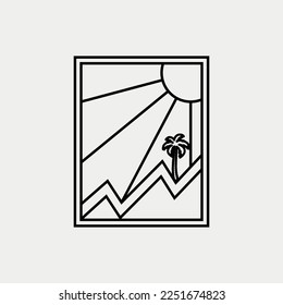 Vector illustration surfing theme badge design. For t-shirt prints, posters, stickers and other uses.