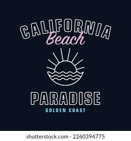 Vector illustration surfing theme badge design. For t-shirt prints, posters, stickers and other uses.