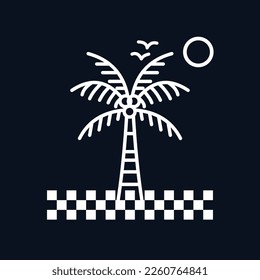 Vector illustration surfing theme badge design. For t-shirt prints, posters, stickers and other uses.