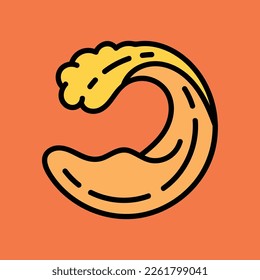 Vector illustration surfing theme badge design. For t-shirt prints  posters  stickers and other uses.