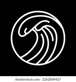 Vector illustration surfing theme badge design. For t-shirt prints posters stickers and other uses.

