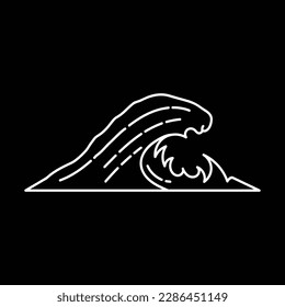 Vector illustration surfing theme badge design. For t-shirt prints, posters, stickers and other uses.