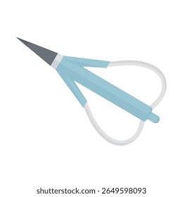 Ilustração vetorial de fórceps cirúrgicos sobre fundo branco. Instrumento médico de estilo plano usado em cirurgia, hospitais, clínicas e procedimentos de saúde. Perfeito para cartazes, infográficos, Dia do Trabalho 