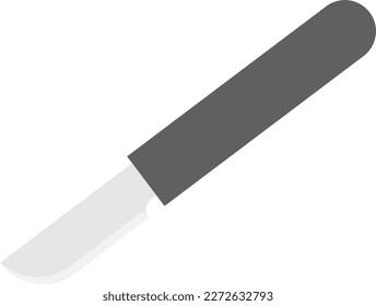 Vector illustration of a surgical scalpel. Blade. Sharp object. Cutter.