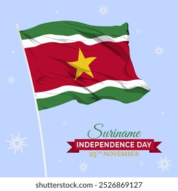 Vector illustration of Suriname Independence Day social media template