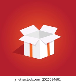 Vector illustration of a surprise gift box full of joy and happiness.