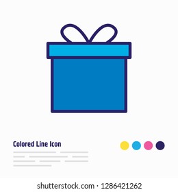 Vector illustration of surprise icon colored line. Beautiful love element also can be used as gift icon element.