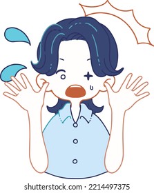 Ilustración vectorial de una persona sorprendida y sorprendida

