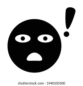 Vector illustration of a surprised expression.