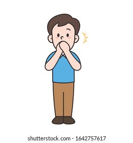 ilustración vectorial de un hombre sorprendido