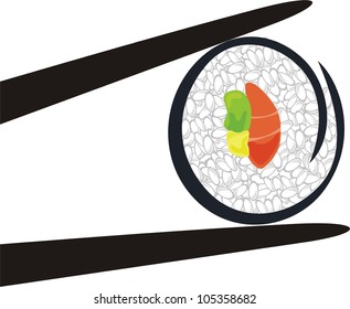 Vector illustration of sushi