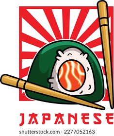 Vector illustration of sushi logo
