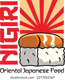 Ilustración vectorial del logotipo de sushi