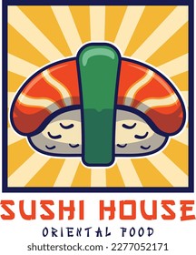 Vector illustration of sushi logo