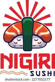 Ilustración vectorial del logotipo de sushi