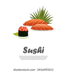 Vektorgrafik von Sushi Logo-Design, Website, Web, Broschüre und Vorlage