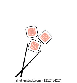Vector illustration sushi roll
