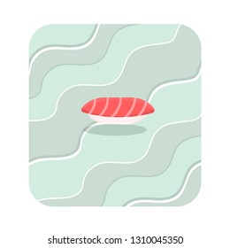 Vector illustration of sushi with salmon