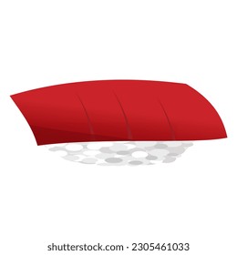 Vector illustration of sushi and sashimi. Asian food sushi. Sushi illustration with trout fish, salmon in trendy minimalism style.