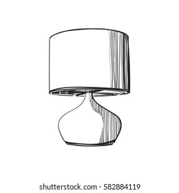 Vector illustration of the suspended lamp.