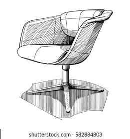Vector illustration of the suspended lamp.