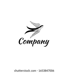 Vector illustration. A swallow (symbol of wealth) that flies freely out of the box (freedom)
This logo is suitable for consulting business, retail etc.