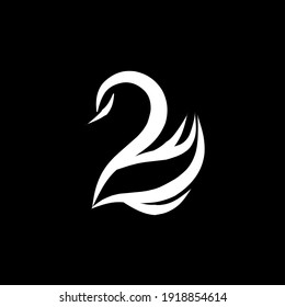 Vector illustration of swan icon