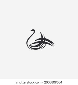 Vector illustration of swan icon