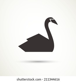 Vector Illustration of a Swan Icon