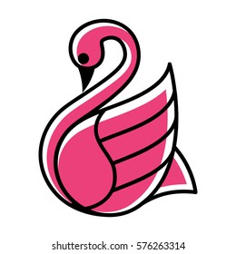 vector illustration for swan icon
