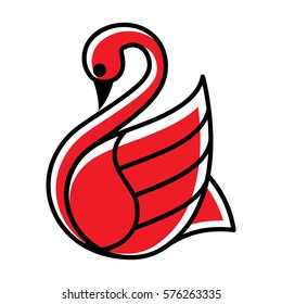 vector illustration for swan icon
