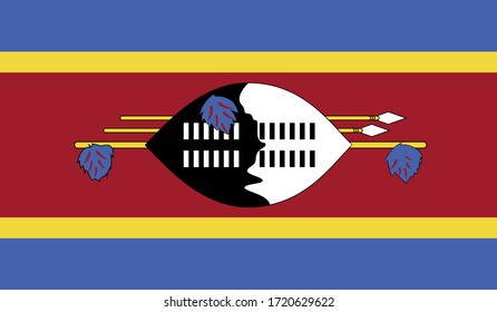 ilustración vectorial de la bandera de Swazilandia