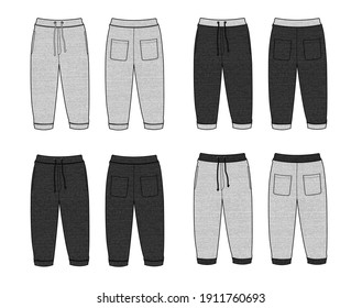 Ilustración vectorial de los pantalones suecos casuales | variaciones de tipo