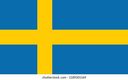 Vektorgrafik der Flagge Schwedens.