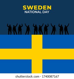 Vector illustration of sweden independence day. Sweden National Day. vector illustration
