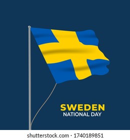 Vector illustration of sweden independence day.  Sweden National Day. vector illustration