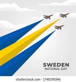 Vector illustration of sweden independence day. Sweden National Day. vector illustration