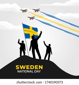 Vector illustration of sweden independence day. Sweden National Day. vector illustration