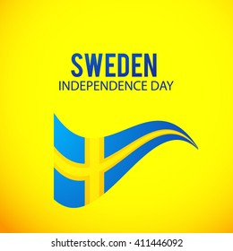 Vector illustration of sweden  independence day.