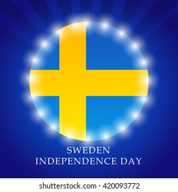 Vector illustration of sweden independence day.
