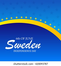 Vector illustration of sweden independence day.