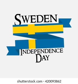 Vector illustration of sweden independence day.