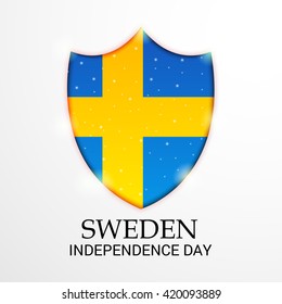 Vector illustration of sweden independence day.