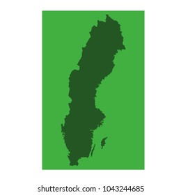 vector illustration of Sweden map